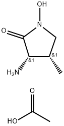 (3S,4S)-1-羟基-3-氨基-4-甲基-2-吡咯烷酮乙酸盐 结构式