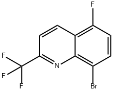 8-溴-5-氟-2-(三氟甲基)喹啉 结构式