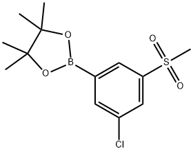 2-(3-氯-5-(甲基磺酰基)苯基)-4,4,5,5-四甲基-1,3,2-二氧杂硼戊烷 结构式