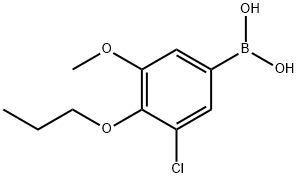 3-氯-5-甲氧基-4-丙氧基苯基硼酸 结构式