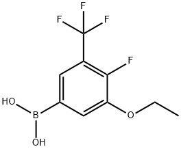 3-Ethoxy-4-fluoro-5-(trifluoromethyl)phenylboronic acid 结构式