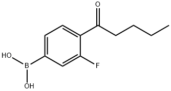 3-Fluoro-4-pentanoylphenylboronic acid 结构式