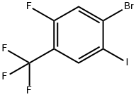 1-Bromo-5-fluoro-2-iodo-4-(trifluoromethyl)benzene 结构式