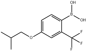 4-(2-Methylpropoxy)-2-(trifluoromethyl)phenylboronic acid 结构式