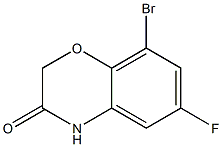 8-Bromo-6-fluoro-2,4-dihydro-1,4-benzoxazin-3-one 结构式