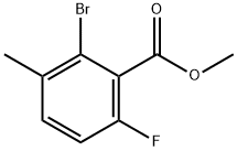 2-溴-6-氟-3-甲基苯甲酸甲酯 结构式