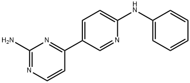 4-(6-(苯基氨基)吡啶-3-基)嘧啶-2-胺 结构式