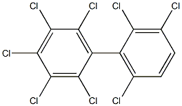 2,2',3,3',4,5,6,6'-Octachlorobiphenyl Solution 结构式