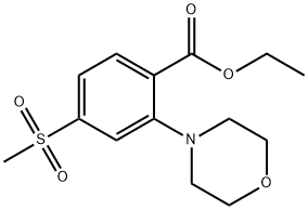 2-(4-吗啉基)-4-甲砜基苯甲酸乙酯 结构式