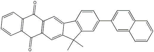 13,13'-二甲基-2-(萘基-2-基)-13H-茚并[1,2-B]蒽-6,11-二酮 结构式