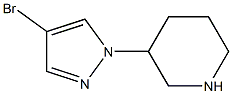 3-(4-broMo-1H-pyrazol-1-yl)piperidine 结构式