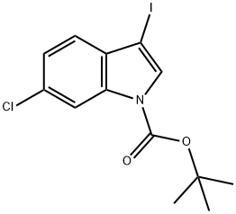 1-Boc-6-chloro-3-iodo-1H-indole 结构式