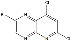 2-溴-6,8-二氯-吡啶[2,3-B]吡嗪 结构式