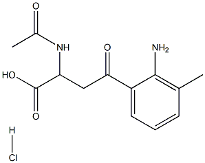 2-acetaMido-4-(2-aMino-3-Methylphenyl)-4-oxobutanoic acid hydrochloride 结构式