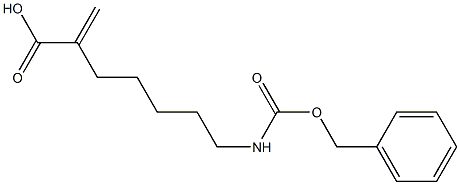 7-(((benzyloxy)carbonyl)aMino)-2-Methyleneheptanoic acid 结构式