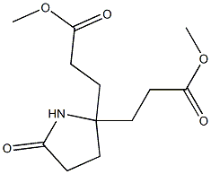 diMethyl 3,3'-(5-oxopyrrolidine-2,2-diyl)dipropanoate 结构式