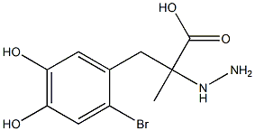 3-(2-broMo-4,5-dihydroxyphenyl)-2-hydrazinyl-2-Methylpropanoic acid 结构式