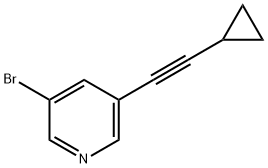 3-broMo-5-(cyclopropylethynyl)pyridine 结构式