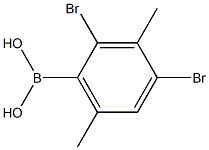 2,4-二溴-3,6-二甲基苯硼酸 结构式