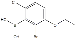 6-溴-2-氯-5-乙氧基苯硼酸 结构式