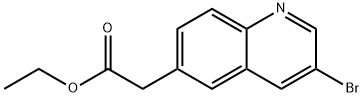 ETHYL 2-(3-BROMOQUINOLIN-6-YL)ACETATE 结构式