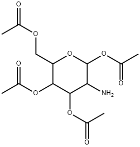 6-(乙酰氧基甲基)-3-氨基四氢-2H-吡喃-2,4,5-三乙酸三酯 结构式