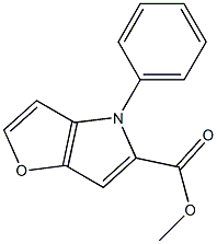 Methyl 4-phenyl-4H-furo[3,2-b]pyrrole-5-carboxylate 结构式