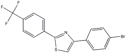 4-(4-溴苯基)-2-(4-三氟甲基苯基)噻唑,97% 结构式
