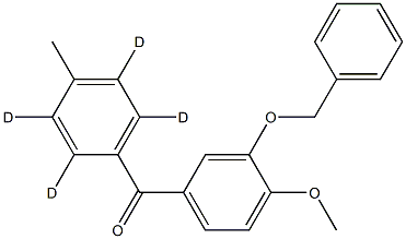 (3-Benzyloxy-4-Methoxyphenyl)(4-Methylphenyl)-Methanone-d4 结构式