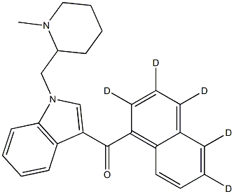 [1-[(1-Methyl-2-piperidinyl)Methyl]-1H-indol-3-yl]-1-naphthalenylMethanone-d5 结构式