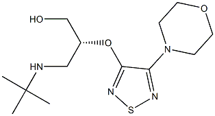 (2R)-3-[(1,1-DiMethylethyl)aMino]-2-[[4-(Morpholin-4-yl)-1,2,5-thiadiazol-3-yl]oxy]propan-1-ol 结构式