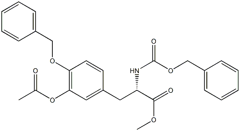 3-Acetyloxy-N-[(phenylMethoxy)carbonyl]-O-(phenylMethyl)-L-tyrosine Methyl Ester 结构式
