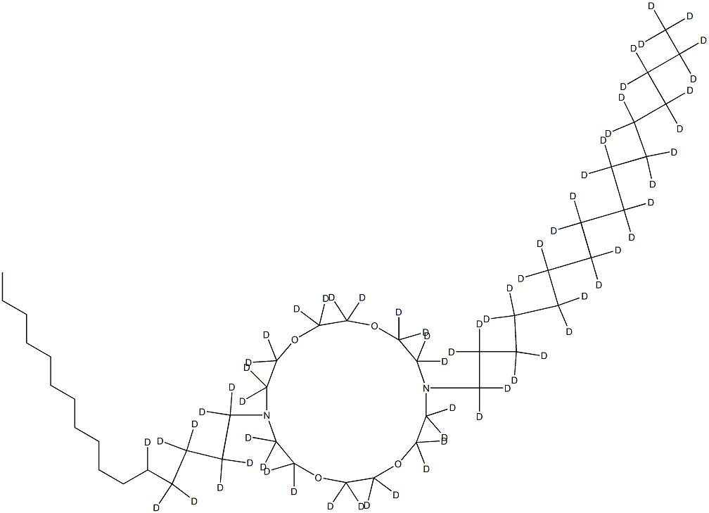 7,16-Dihexadecyl-1,4,10,13-tetraoxa-7,16-diazacyclooctadecane-d66 结构式