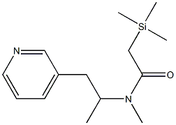 N-Methyl-N-[1-Methyl-2-(3-pyridyl)ethyl]-2-triMethylsilyl-acetaMide 结构式