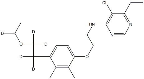 5-Chloro-N-[2-[4-(2-ethoxyethyl-d5)-2,3-diMethylphenoxy]ethyl]-6-ethyl-4-pyriMidinaMine 结构式