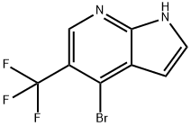 4-溴-5-(三氟甲基)-1H-吡咯并[2,3-B]吡啶 结构式