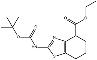 2-((叔丁氧基羰基)氨基)-4,5,6,7-四氢苯并[D]噻唑-4-甲酸乙酯 结构式