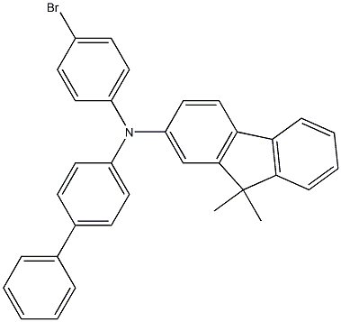 N-(4-联苯)-N-(4-溴苯基)-9,9-二甲基-2-氨基芴 结构式