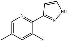 3,5-二甲基-2-(1H-吡唑-5-基)吡啶 结构式
