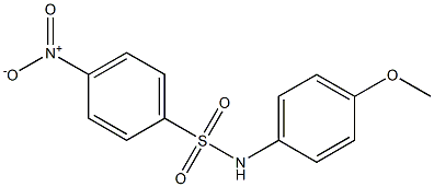 N-(4-甲氧基苯)-4-硝基苯磺酰胺 结构式