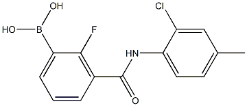 3-(2-氯-4-甲基苯氨基甲酰)-2-氟苯硼酸,97% 结构式