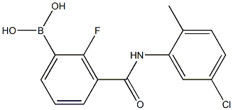 3-(5-氯-2-甲基苯氨基甲酰)-2-氟苯硼酸,97% 结构式