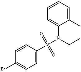 4-溴-N-乙基-N-(2-甲基苯)苯磺酰胺 结构式