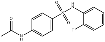 4-乙酰胺基-N-(2-氟苯基)苯磺酰胺 结构式