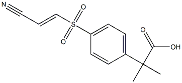 2-[4-(2-Cyano-ethenesulfonyl)-phenyl]-2-Methyl-propionic acid 结构式