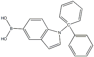 1-联苯基-1H-吲哚-5-硼酸 结构式