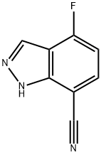 4-氟-1H-吲唑-7-甲腈 结构式