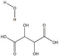 DL-酒石酸一水 结构式