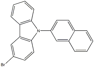 3-溴-N-(2-萘基)咔唑 结构式