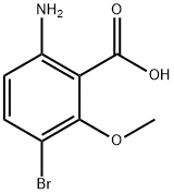 2-甲氧基-3-溴-6-氨基苯甲酸 结构式